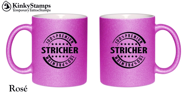 Premium Stricher Glitzertasse