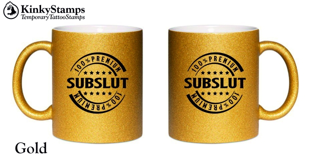 Premium SubSlut Glitzertasse