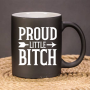 Proud littel Sub I Bitch I Slut I Brat I Matte farbene Kinky Kaffeetasse