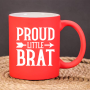 Proud littel Sub I Bitch I Slut I Brat I Matte farbene Kinky Kaffeetasse